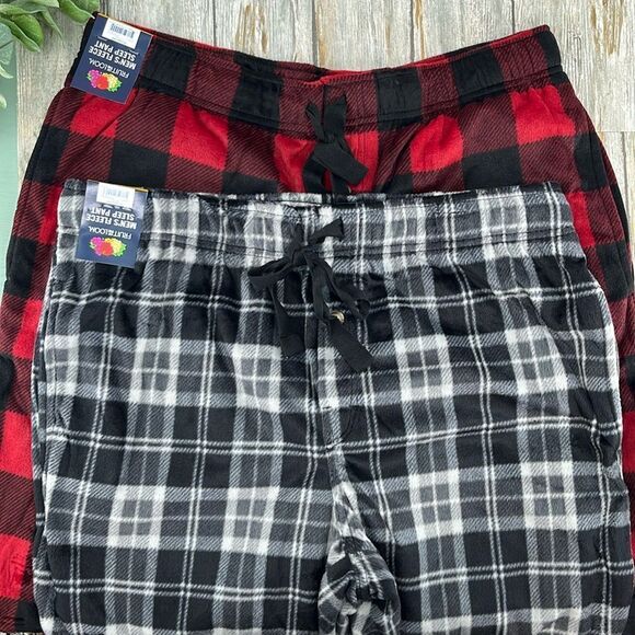 Men’s Fruit of The Loom Comfy Cozy Lounge Fleece Pajama Pants 2-Pack Size L - Picture 2 of 16